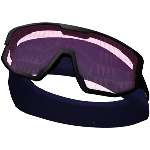 Синяя повязка с черно-розовыми очками