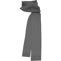 Серый длинный шарф