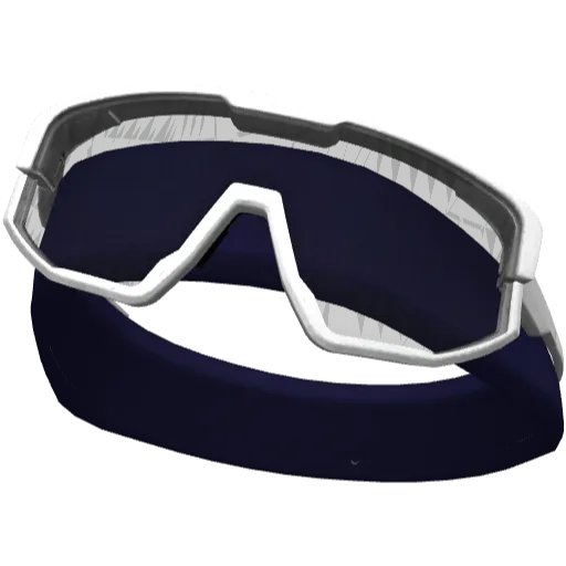 Синяя повязка с бело-черными очками
