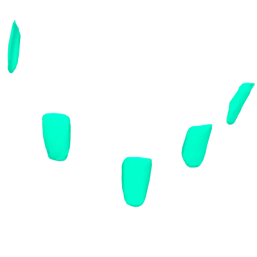 Бирюзовые накладные ногти