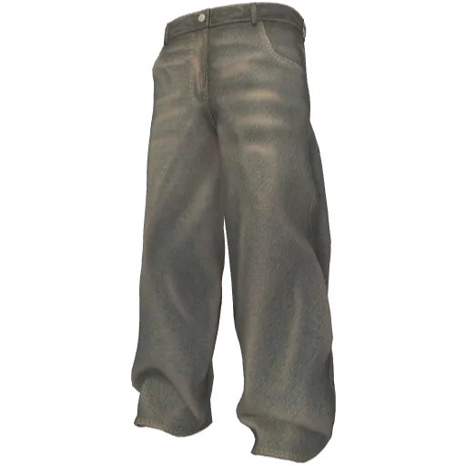 Темно-серые свободные джинсы