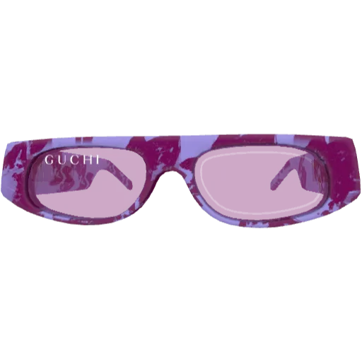 Розовые с фиолетовым очки Guchi