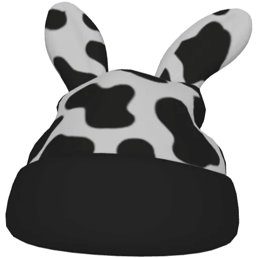 Пятнистая меховая шапка с ушами