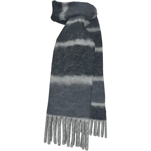 Синий полосатый шарф