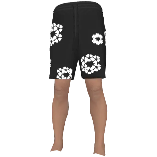 Черно-белые шорты Denim Tears