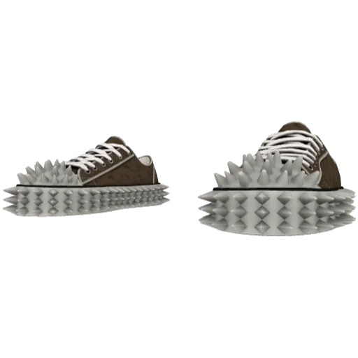 Коричневые шипованные кеды