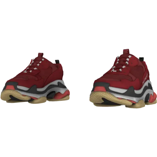 Бордовые кроссовки Balemciaga