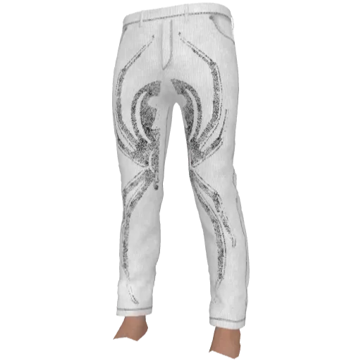 Белые штаны с пауком