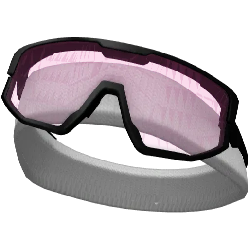 Белая повязка с черно-розовыми очками