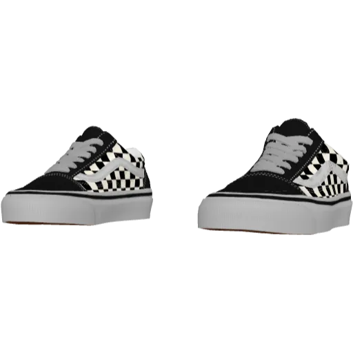 Черные кеды в шашку Waves