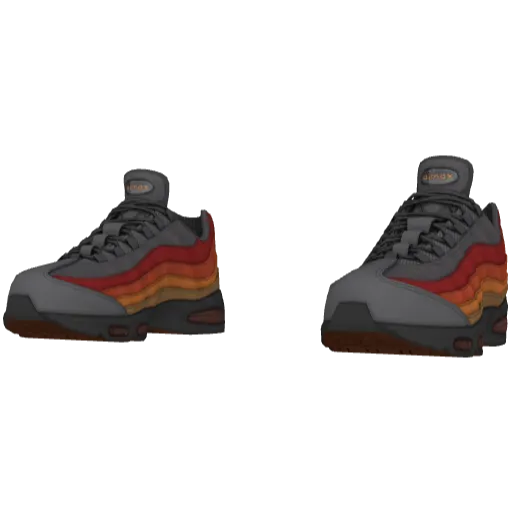 Серо-красные кроссовки Nice Flow Max 95