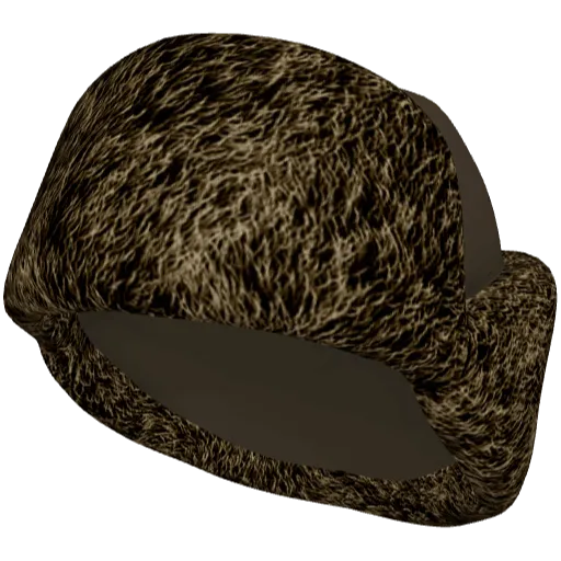 Серо-желтая меховая шапка