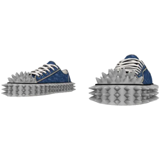 Синие шипованные кеды