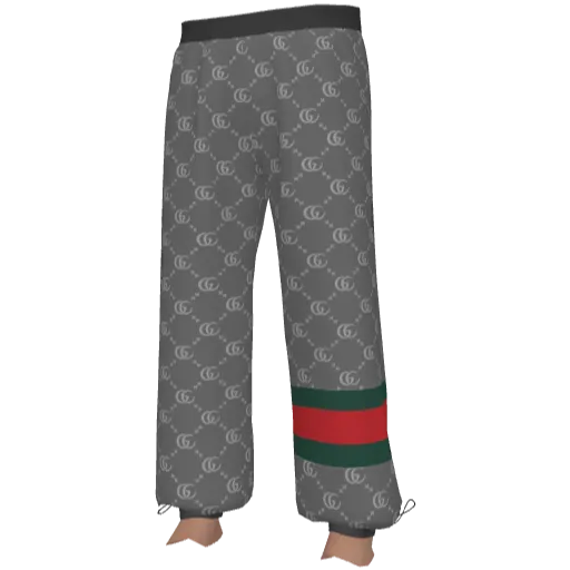Серые спортивные штаны с паттерном Guchi