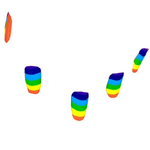 Разноцветные накладные ногти