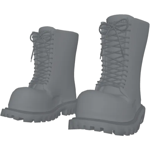 Светло-серые высокие ботинки Balemciaga