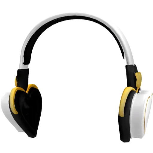 Бело-желтые наушники