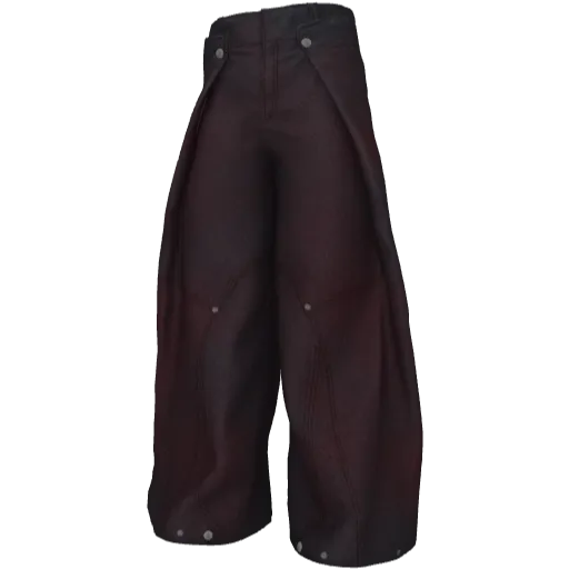 Бордовые широкие штаны