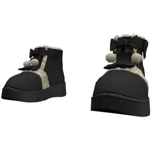 Черные ботинки с бантиком