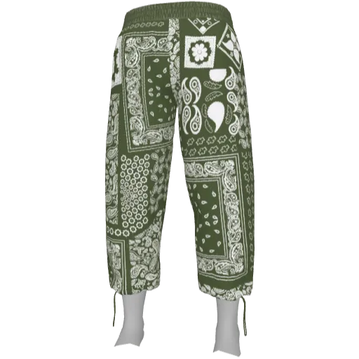 Зеленые штаны с узорами