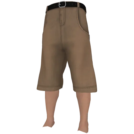 Коричневые длинные шорты с ремнем