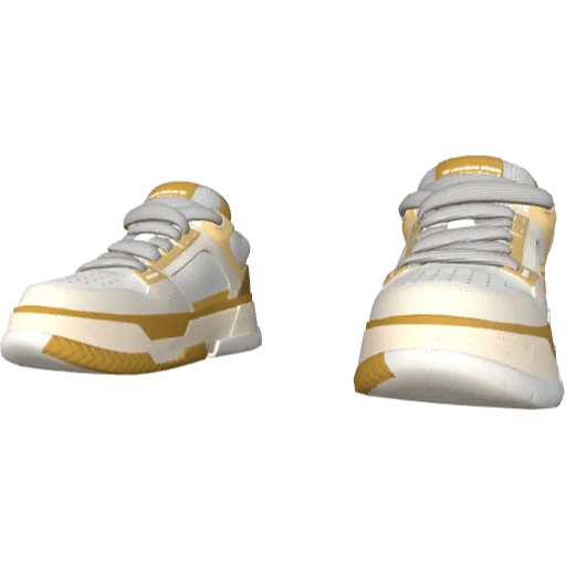 Бело-желтые кроссовки Awiri