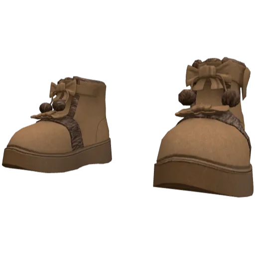 Светло-коричневые ботинки с бантиком