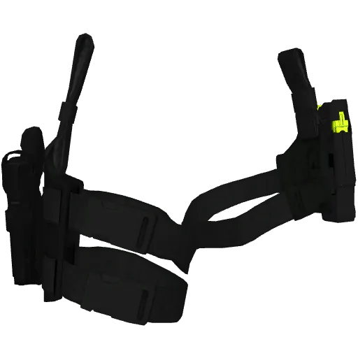 Чёрная кобура на две ноги