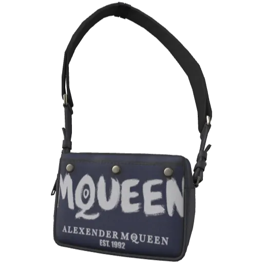 Синяя сумка MQUEEN через плечо