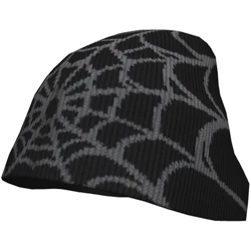 Черная шапка с серой паутиной
