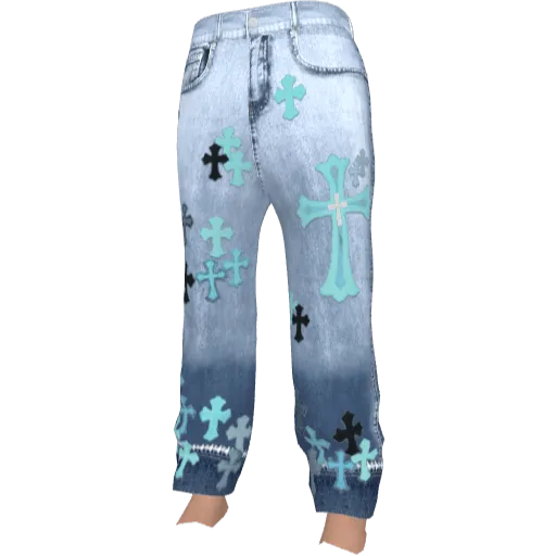 Светло-голубые джинсы Chrome Eyes