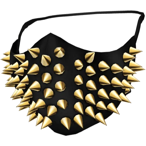 Чёрная маска с короткими шипами (Luminoforo)