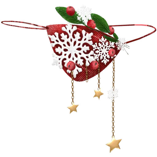 Повязка на глаз новогодняя