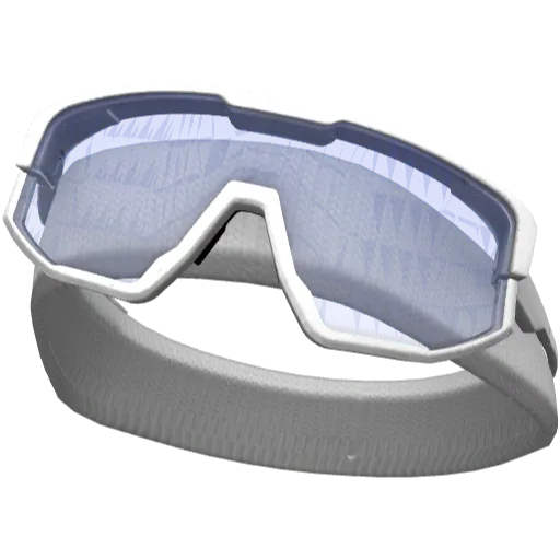 Белая повязка с синими очками