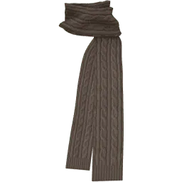 Коричневый длинный шарф