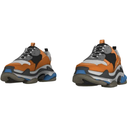 Оранжевые кроссовки Balemciaga