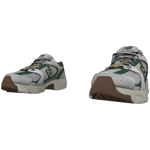 Бело-зеленые кроссовки Uew Balance 530