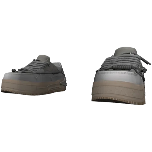 Серые дутые кеды