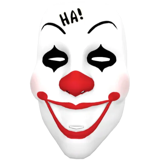 Белая маска клоуна