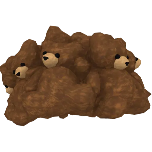 Коричневая меховая шапка с мишками