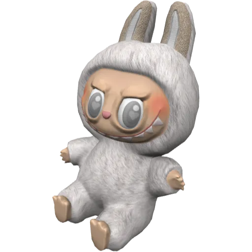 Белая Лабубу на плечо