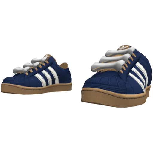 Синие кроссовки Adibas с костями