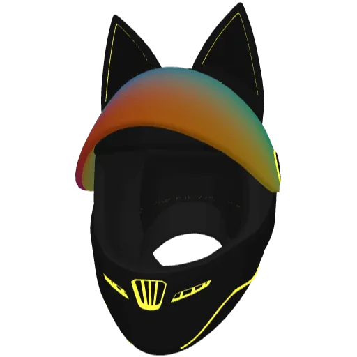 Черный с желтым шлем открытый (Luminoforo)