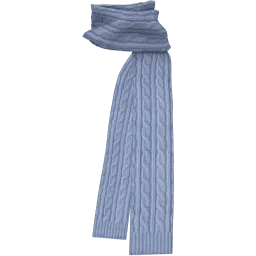 Голубой длинный шарф