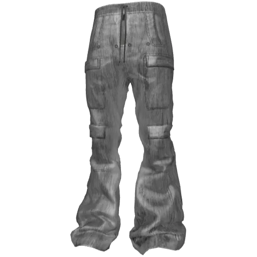 Серые с принтом джинсы Rick Onens