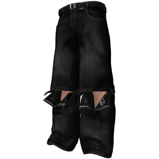 Черные джинсы с прорезом