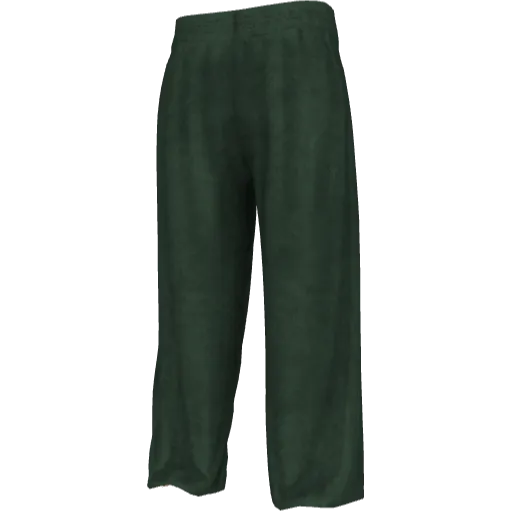 Темно-зеленые бархатные штаны