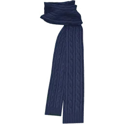 Синий длинный шарф