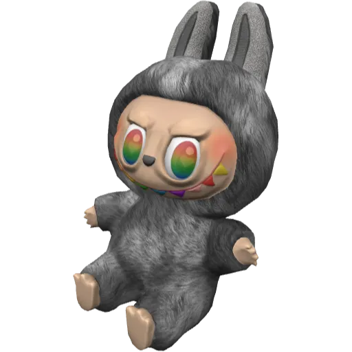 Серая Лабубу на плечо