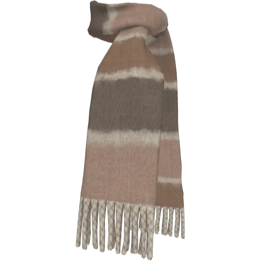 Коричневый полосатый шарф